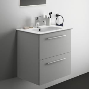 Ideal Standard i.life A Waschtischset 60 cm mit Unterschrank und chrom Griff, Weiß matt