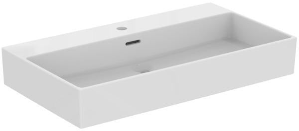 Ideal Standard Extra Aufsatzwaschtisch 815 mm, 1 Hahnloch, mit Überlauf, geschliffen Weiß