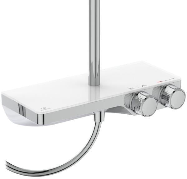 Ideal Standard Duschsystem Ceratherm S200 mit Ablage und runder Handbrause Chrom