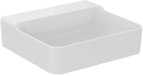 Ideal Standard Conca Aufsatzwaschtisch 500x450x145 mm Weiß, ohne Hahnloch und Überlauf