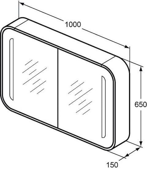 Ideal Standard Spiegeltür Dea für T7856, Anschlag rechts, Ersatzteil