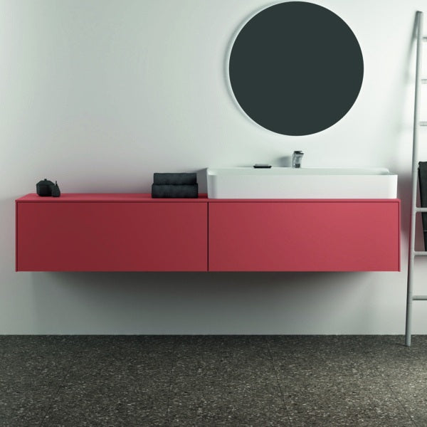 Ideal Standard Conca Waschtischunterschrank 1987 mm weiß mit 2 Auszügen und Ausschnitt