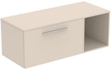 Ideal Standard i.life B Möbel-Set 120 cm mit Auszug & offenem Fach, Chrom/Weiß matt