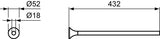 Ideal Standard Handtuchstange La Dolce Vita Silver Storm – Wandmontage, Messing, verdeckte Befestigung
