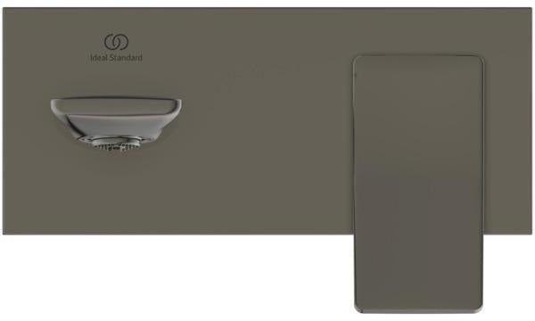 Ideal Standard Conca Wand-Waschtischarmatur BS2 in Brushed Gold, 180 mm Ausladung, eckige Rosette