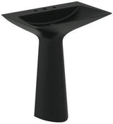 Ideal Standard Säulenwaschtisch Tipo-Z 740x470x900 mm Schwarz mit 3 Hahnlöchern und Überlauf