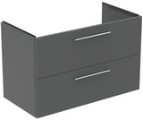 IDEAL STANDARD i.life B Möbelwaschtischunterschrank 1000 mm Weiß Matt, 2 Auszüge, Siphon links