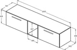Ideal Standard i.life B Möbel-Set 200 cm mit 2 Auszügen und offenem Fach in Chrom Weiß matt