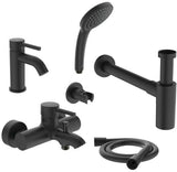 Ideal Standard Ceraline Silk Black Armaturen-Bundle01 – Komplettes Dusch- und Badset