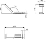 Ideal Standard Wannengriff Connect mit Seifenkorb, Chrom, 442x183 mm, Wandmontage