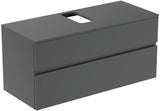 Ideal Standard Finesse Waschtischunterschrank 1202 mm, 2 Auszüge, Greige matt
