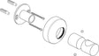 IDEAL STANDARD IS Brausehalter Chrom – Messing, serienübergreifend
