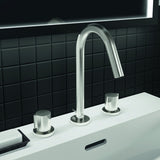 Ideal Standard Joy 3-Loch Waschtischarmatur in Brushed Gold mit Ablaufgarnitur, 127 mm Ausladung