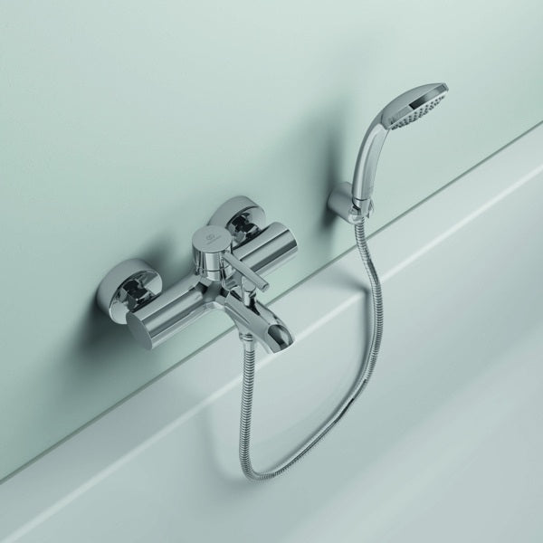 IDEAL STANDARD Ceraline Badearmatur Aufputz Chrom mit Umstelleinheit und Wassersparposition