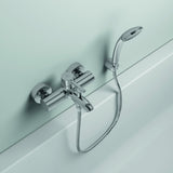 IDEAL STANDARD Ceraline Badearmatur Aufputz Chrom mit Umstelleinheit und Wassersparposition