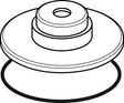 IDEAL STANDARD Rosette mit O-Ring A861033AA Chrom – glänzende Armaturenrosette