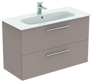 Ideal Standard i.life A Waschtischset 100 cm mit Unterschrank und chrom Griff, Weiß matt