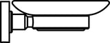 Ideal Standard IOM Seifenschale aus satiniertem Glas mit verchromter Wandhalterung