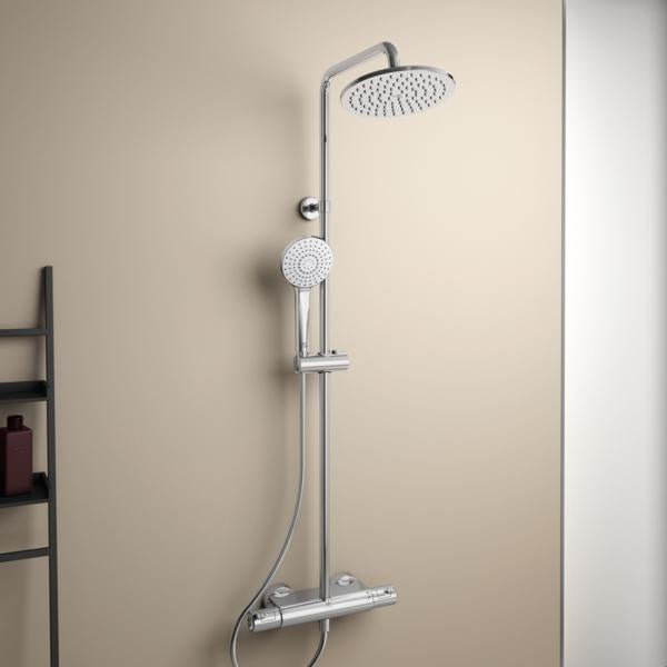 Ideal Standard Duschsystem Ceratherm T50 mit Brausethermostat und 1500 mm Schlauch in Chrom