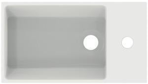 Ideal Standard Handwaschbecken Extra 450x250x150mm, 1 Hahnloch rechts, mit Überlauf, geschliffen, Weiß