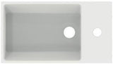 Ideal Standard Handwaschbecken Extra 450x250x150mm, 1 Hahnloch rechts, mit Überlauf, geschliffen, Weiß