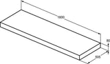 Ideal Standard Conca Konsole 1600x505x80 mm Weiß – Rechteckige Waschtischplatte