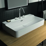 Ideal Standard Conca Aufsatzwaschtisch 800x450x165 mm, 3 Hahnlöcher, mit Überlauf, Weiß