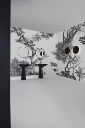 Ideal Standard Säulenwaschtisch Tipo-Z 740x470x900 mm Schwarz mit 3 Hahnlöchern und Überlauf