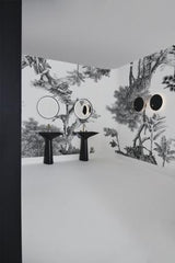 Ideal Standard Säulenwaschtisch Tipo-Z 740x470x900 mm Schwarz mit 3 Hahnlöchern und Überlauf