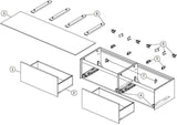 Ideal Standard WT-Unterschrank Conca, 2 Auszüge, ohne Platte, 1585 mm, Anthrazit