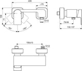 Ideal Standard Edge Brausearmatur, Aufputz, Chrom, Ausladung 79 mm