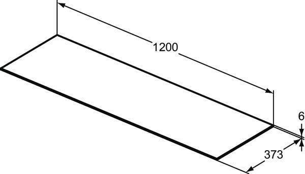 Ideal Standard Conca Waschtischplatte 1202 mm Keramik Feinsteinzeug Marmor Calacatta