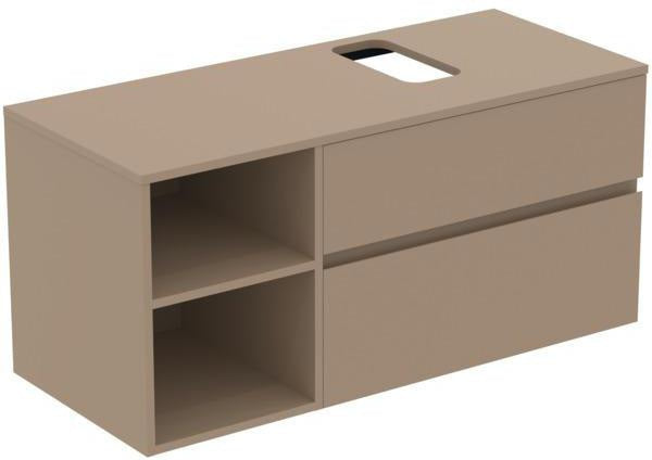 Ideal Standard Finesse Waschtischunterschrank 1202 mm, 2 Auszüge, Greige matt