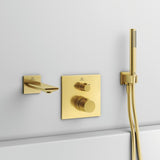 Ideal Standard Idealrain Atelier Wandanschlussbogen – Eckige Rosette, Brushed Gold, Messing