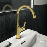 Ideal Standard Joy Waschtischarmatur mit hohem Auslauf, Brushed Gold, 169 mm, ohne Ablaufgarnitur