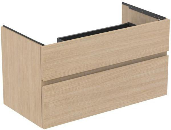 Ideal Standard MWT-Unterschrank Finesse Siphon links 1000x505x550mm 2 Auszüge Greige matt