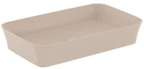 IDEAL STANDARD Ipalyss Schale 650x400x120 mm Seidenweiß – Aufsatzwaschtisch ohne Hahnloch & Überlauf