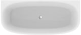 Ideal Standard D-Form-Badewanne Dea 1800x800mm mit Ablauf und Schürze, Weiß
