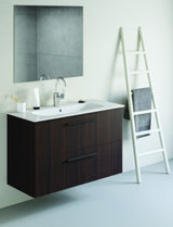 Ideal Standard i.life A Waschtischset 100 cm mit Unterschrank, weiß matt, schwarzer Griff