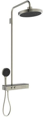 Ideal Standard Duschsystem Ceratherm Solos mit LED-Leuchtring Silver Storm – Thermostat, Kopf- & Handbrause