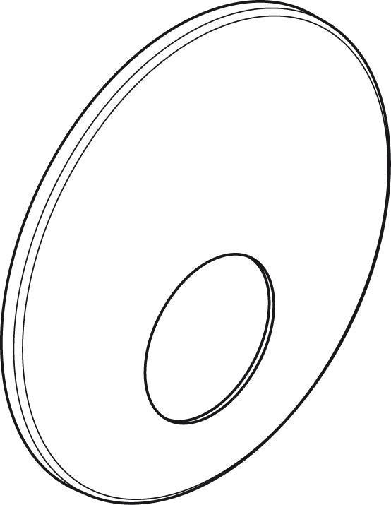 IDEAL STANDARD Rosette für Brausearmatur, 163 mm, Chrom – glänzende Abdeckung