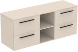 Ideal Standard i.life B Möbel-Set 160 cm – 4 Auszüge, 2 offene Fächer, Gr. Schwarz Weiß matt
