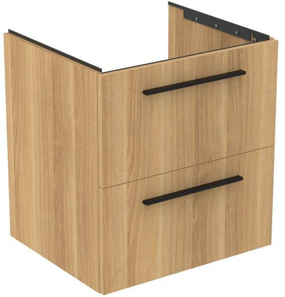 Ideal Standard i.life B Möbel-Set 100 cm – 2 Auszüge, 2 offene Fächer, Chrom/Weiß matt