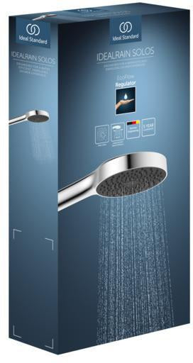 Ideal Standard Idealrain Solos Handbrause 1-Funktion mit Antikalksystem, Chrom