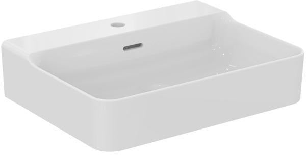 Ideal Standard Conca Aufsatzwaschtisch 600x450mm geschliffen Weiß mit Überlauf und 1 Hahnloch