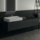 Ideal Standard Waschtischplatte Conca aus Keramik 1987x505x6 mm in Marmor Noir Desir
