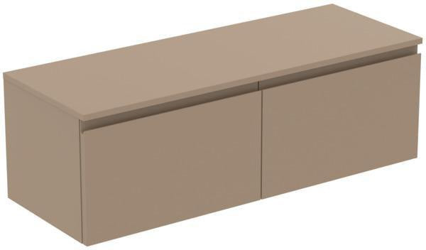 Ideal Standard Finesse Waschtischunterschrank 1202 mm mit 2 Auszügen in Greige matt