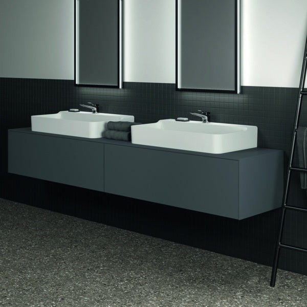 IDEAL STANDARD Conca WT-Unterschrank 2387x505x370 mm, 2 Auszüge, mit Ausschnitt, Weiß
