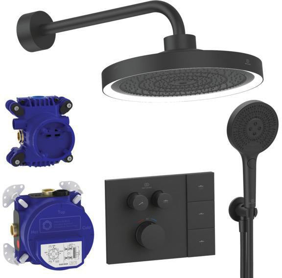 Ideal Standard Ceratherm Navigo Solos Brausethermostat Armaturen-Paket 02 CTherm, KB, HB Brushed Gold
