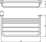 Ideal Standard IOM Badetuchablage 570 mm Chrom – Wandmontage mit verdeckter Befestigung